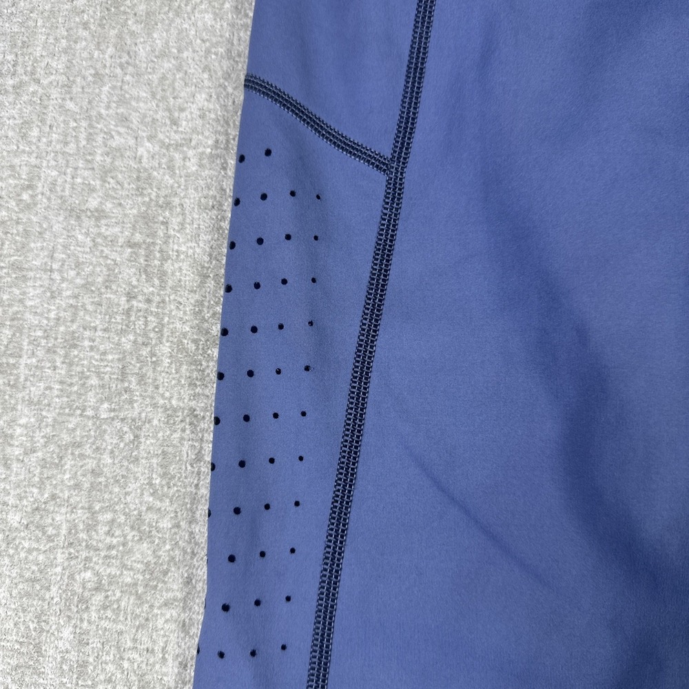 Athleta‎ Leggings Women Size M Blue Contender Lazor Cut Zipper pockets - Picture 2 of 15